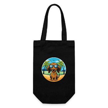 Alpine Dachsbracke Dog Breed Lunettes de soleil de dessin animé - Sac à bouteille - noir - Devant