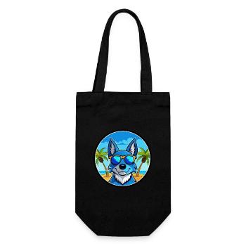 Blue Heeler Dog Breed Cartoon Sunglasses Beach - Gift Bag for Bottles - black - Front