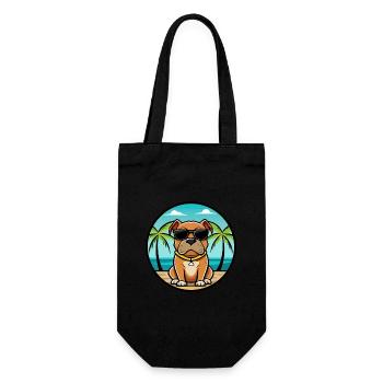 Boerboel Chien Race Dessin Animé Lunettes De Soleil Plage - Sac à bouteille - noir - Devant