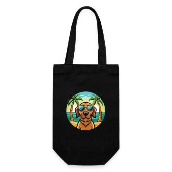 Bloodhound Chien Race Dessin Animé Lunettes De Soleil Plage - Sac à bouteille - noir - Devant