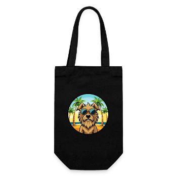 Briard Dog Breed Cartoon Sunglasses Beach - Gift Bag for Bottles - black - Front