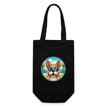 Chien Francais Dog Breed Cartoon Sunglasses Beach - Gift Bag for Bottles - black - Front