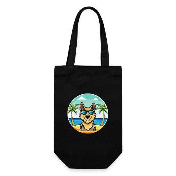 Berger Croate Race Dessin Animé Lunettes De Soleil Plage - Sac à bouteille - noir - Devant