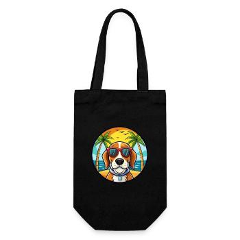 Bracco Italiano Hunderasse Cartoon Sonnenbrille Strand - Geschenkbeutel für Flaschen - Schwarz - Vorne