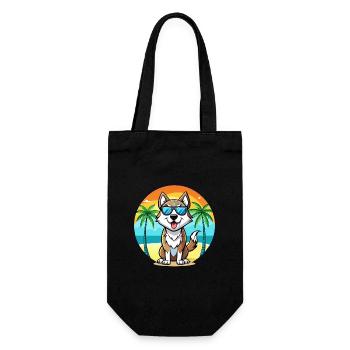 Ostsibirische Laika-Hunderasse Cartoon-Sonnenbrille - Geschenkbeutel für Flaschen - Schwarz - Vorne