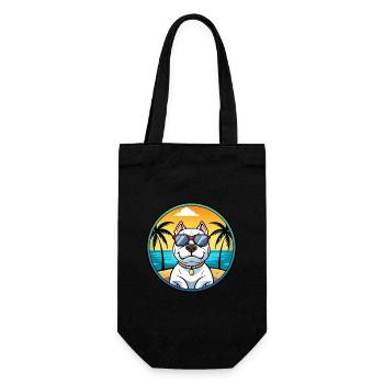 Dogue Argentino Chien Race Dessin Animé Lunettes De Soleil Plage - Sac à bouteille - noir - Devant