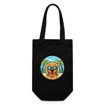 Goldendoodle Dog Breed Cartoon Sunglasses Beach - Gift Bag for Bottles - black - Front