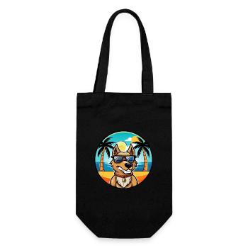 Magyar Agar Race Chien Dessin Animé Lunettes De Soleil Plage - Sac à bouteille - noir - Devant