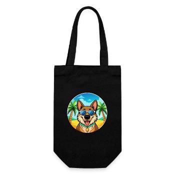 Majorque Berger Chien Race Dessin Animé Lunettes De Soleil Plage - Sac à bouteille - noir - Devant