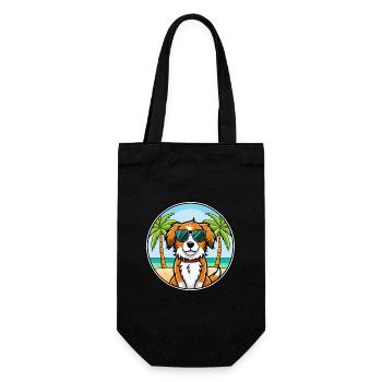 Kooikerhondje Hunderasse Cartoon Sonnenbrille Strand - Geschenkbeutel für Flaschen - Schwarz - Vorne