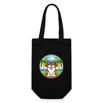 Nederlandse Kooikerhondje Race de chien Cartoon Beach - Sac à bouteille - noir - Devant