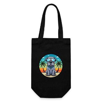 Neapolitanische Dogge Hunderasse Cartoon Sonnenbrille - Geschenkbeutel für Flaschen - Schwarz - Vorne