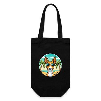 Podenco Canario Dog Breed Cartoon Sunglasses Beach - Gift Bag for Bottles - black - Front