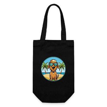 Polnische Jagdhund Hund Rasse Cartoon Sonnenbrille - Geschenkbeutel für Flaschen - Schwarz - Vorne