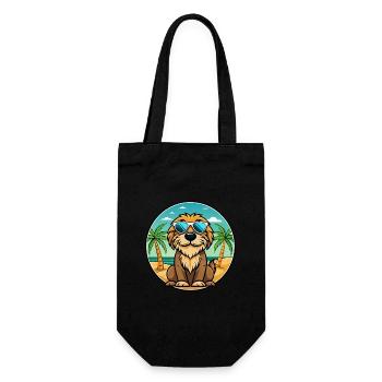 Otterhound Dog Breed Cartoon Sunglasses Beach - Gift Bag for Bottles - black - Front