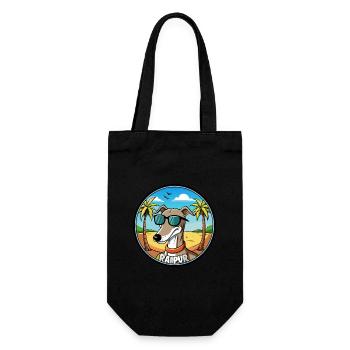 Rampur Greyhound Chien Race Dessin Animé Lunettes De Soleil Plage - Sac à bouteille - noir - Devant