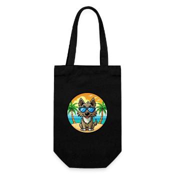 Slovensky Cuvac Chien Race Dessin Animé Lunettes de Soleil Plage - Sac à bouteille - noir - Devant