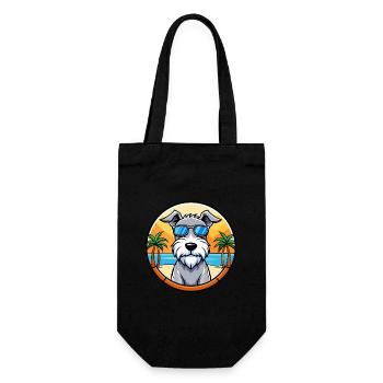 Sealyham Terrier Dog Breed Cartoon Sunglass Beach - Gift Bag for Bottles - black - Front