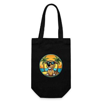 Sloughi Dog Breed Cartoon Sunglasses Beach - Gift Bag for Bottles - black - Front