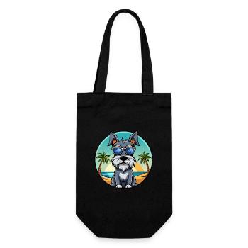 Lunettes de soleil standard Schnauzer Dog Breed Cartoon - Sac à bouteille - noir - Devant