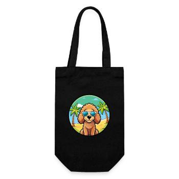 Toy Poodle Dog Breed Cartoon Sunglasses Beach - Gift Bag for Bottles - black - Front
