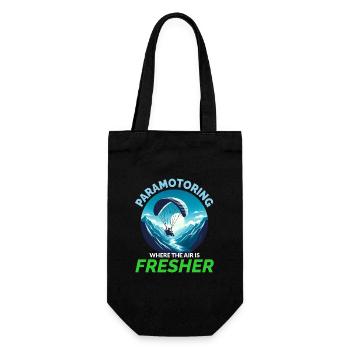 Paramotor Pilot Paramotoring Powered Paraglider - Gift Bag for Bottles - black - Front