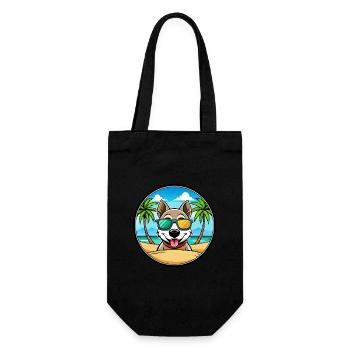 Alopekis Dog Breed Cartoon Sunglasses Beach - Gift Bag for Bottles - black - Front