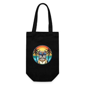 Alpine Mastiff Dog Breed Cartoon Sunglasses Beach - Gift Bag for Bottles - black - Front