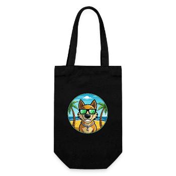 Alano Español Hunderasse Cartoon Sonnenbrille Strand - Geschenkbeutel für Flaschen - Schwarz - Vorne