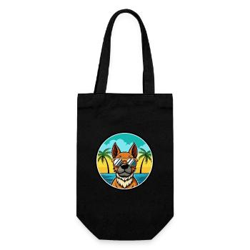 Aryan Molossus Chien Race Dessin Animé Lunettes De Soleil Plage - Sac à bouteille - noir - Devant