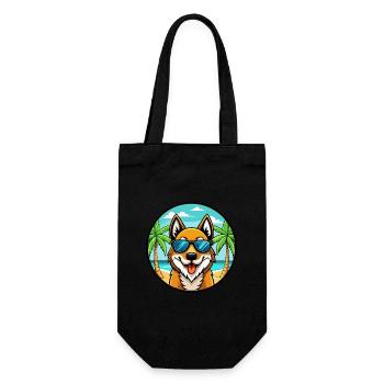 Baskischer Schäferhund Hunderasse Cartoon Sonnenbrille Strand - Geschenkbeutel für Flaschen - Schwarz - Vorne
