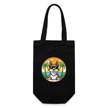 Amerikanischer Foxhound Hunderasse Cartoon Sonnenbrille Strand - Geschenkbeutel für Flaschen - Schwarz - Vorne