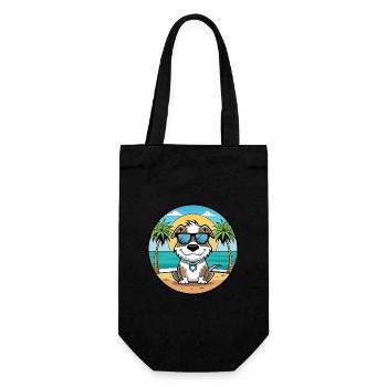 Argentino Chien Race Dessin Animé Lunettes De Soleil Plage - Sac à bouteille - noir - Devant