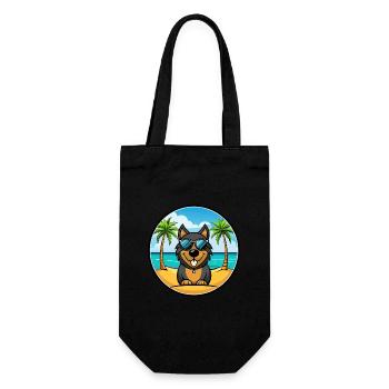 Lunettes de soleil de race de chien de chien de la Forêt-Noire - Sac à bouteille - noir - Devant