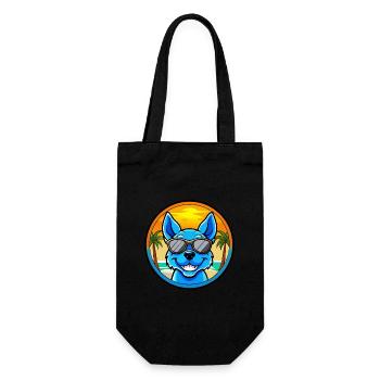 Blue Heeler Dog Breed Cartoon Sunglasses Beach - Gift Bag for Bottles - black - Front