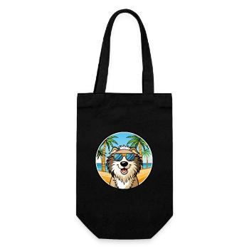 Chien de berger croate race dessin animé lunettes de soleil plage - Sac à bouteille - noir - Devant