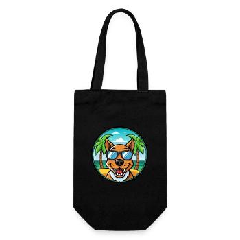 Drever Hunderasse Cartoon Sonnenbrille Strand - Geschenkbeutel für Flaschen - Schwarz - Vorne