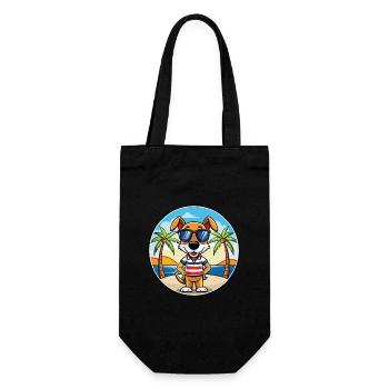 Französische Tricolor Hound Rasse Cartoon Sonnenbrille - Geschenkbeutel für Flaschen - Schwarz - Vorne