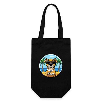 Brasileiro Chien Race Dessin Animé Lunettes De Soleil Plage - Sac à bouteille - noir - Devant