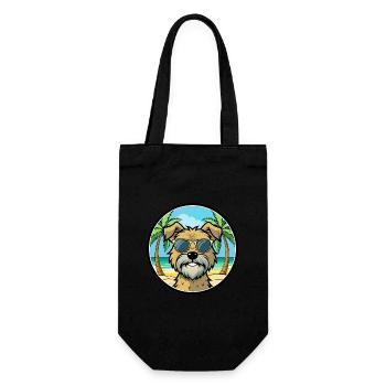 Glen Of Imaal Terrier Chien Race Dessin Animé Lunettes De Soleil - Sac à bouteille - noir - Devant