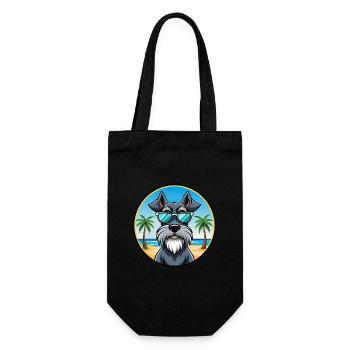 Giant Schnauzer Dog Breed Cartoon Sunglasses Beach - Gift Bag for Bottles - black - Front