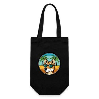 Hygenhund Chien Race Dessin Animé Lunettes De Soleil Plage - Sac à bouteille - noir - Devant