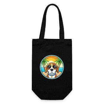 Kerry Beagle Dog Breed Cartoon Sunglasses Beach - Gift Bag for Bottles - black - Front