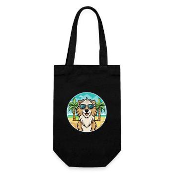 Lunettes de soleil de dessin animé de race de chien berger afghan Kuchi - Sac à bouteille - noir - Devant