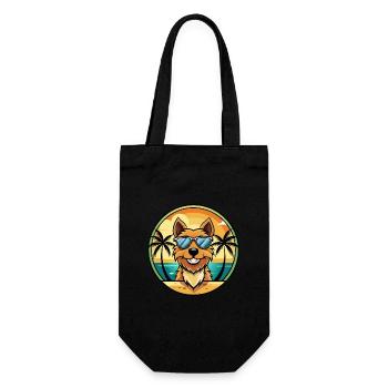 Jagdterrier Dog Breed Cartoon Sunglasses Beach - Gift Bag for Bottles - black - Front