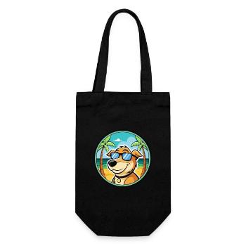 Koolie Chien Race Dessin Animé Lunettes de Soleil Plage - Sac à bouteille - noir - Devant