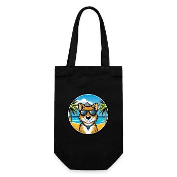 New Zealand Huntaway Dog Breed Cartoon Sunglasses - Gift Bag for Bottles - black - Front