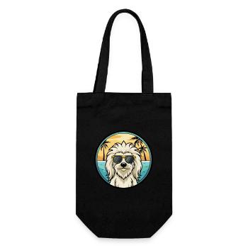 Komondor Chien Race Dessin Animé Lunettes de Soleil Plage - Sac à bouteille - noir - Devant