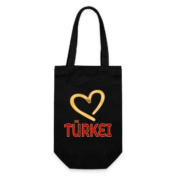 LAND TÜRKIYE - TÜRKEI MIT HERZ - Geschenkbeutel für Flaschen - Schwarz - Vorne