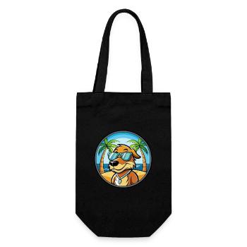 Poitevin Hound Hund Rasse Cartoon Sonnenbrille Strand - Geschenkbeutel für Flaschen - Schwarz - Vorne